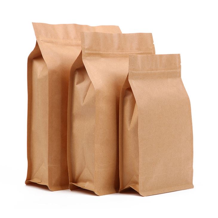 Kraft Paper Stand Up Bag Kafè Bil Zipper