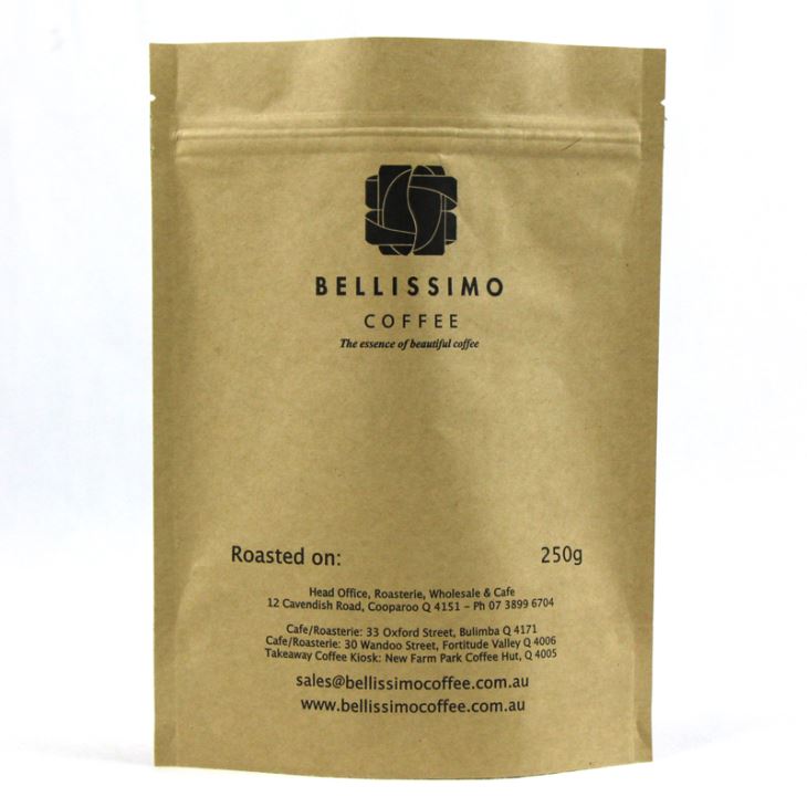 250g Stand l-boroż tal-kafè mal-Zipper