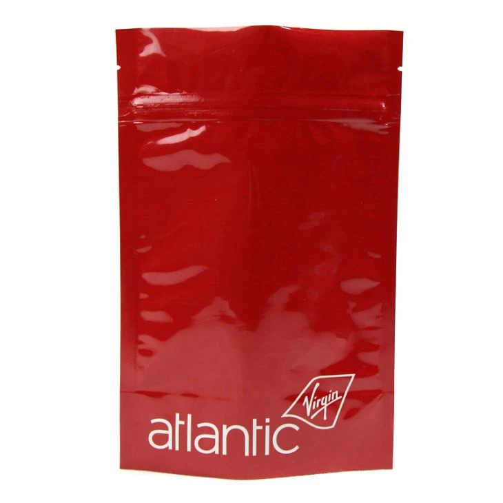 Red Aluminum Foil Stand Up Bags Zipper