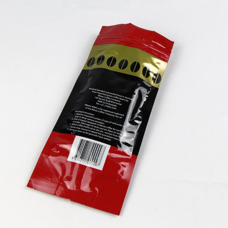 Pakkett tal-Kafè għall-Ippakkjar tal-Fibra tal-Foil tal-Aluminju Aluminum Foil Zipper Coffee Packaging Pouch