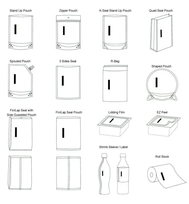 Transparent Aluminum Foil Standing Up Pouch