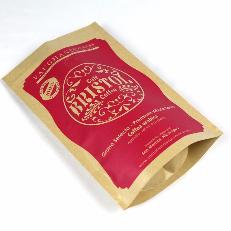Standing Up Pouch Bil Valve Zipper Lock Standing Up Pouch With Valve Zipper Lock