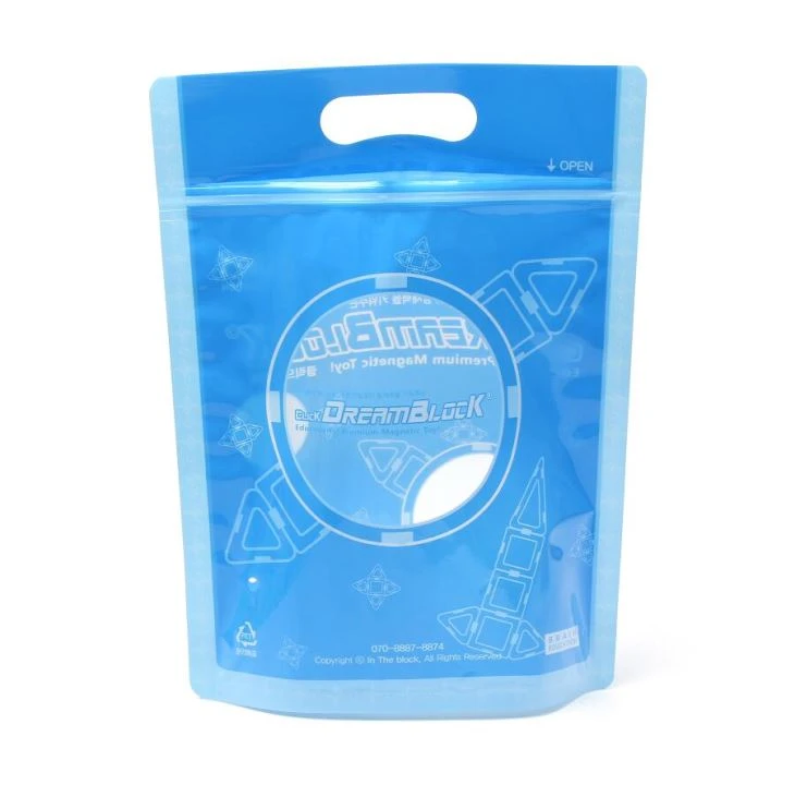 Borża tal-plastik Zipper bl-tieqa