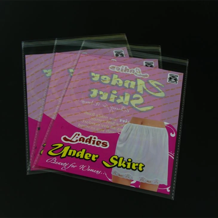 Ħwejjeġ Stampar tal-plastik li jeħel waħedhom Opp Bag ċari