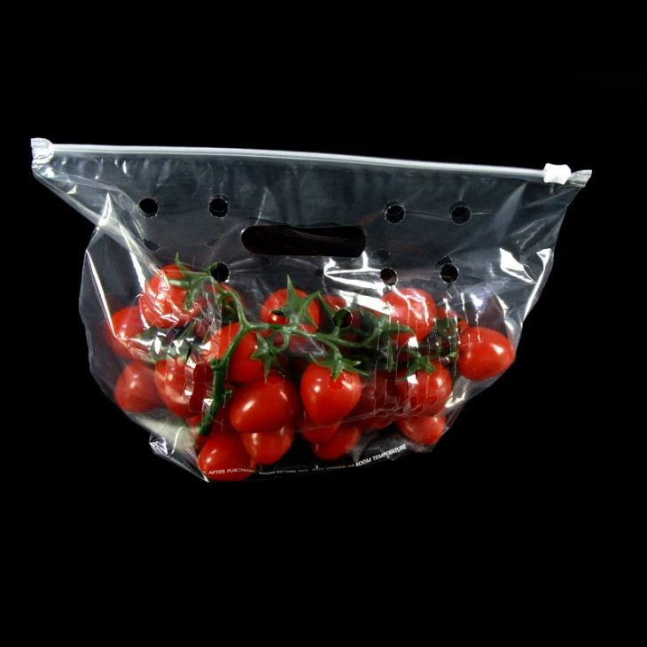 Ħaxix frott ċara borża tal-plastik Cpp b ' toqba ta ' l-ippakkjar
