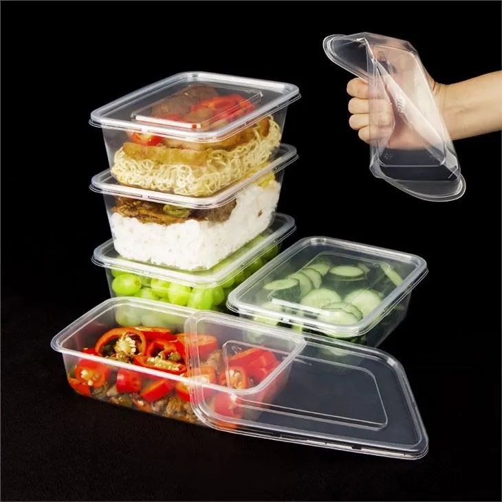 500ml Trasparenti Eco Friendly Microwavable Takeaway Kontenituri ta 'l-Ikel li jintremew Ikla