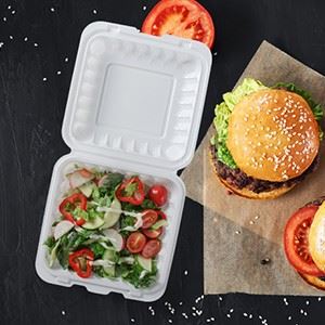3 Compartment Hinged Lid Containers