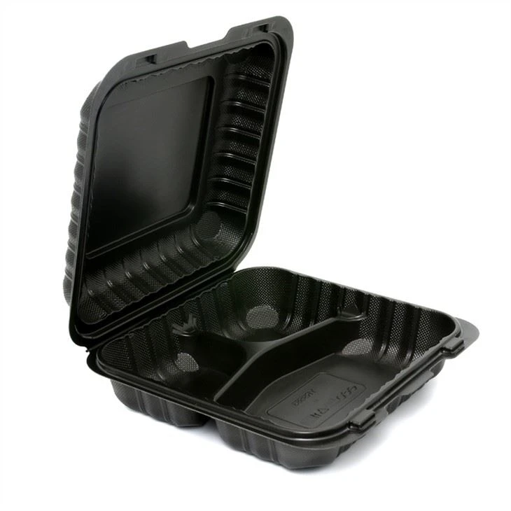 Eco Friendly 9x9X3inch Iswed Li jintremew Ikla Prep Kontenituri tal-Ħażna tal-Ikel Kaxxa tal-Ikla Bento tal-plastik li jistgħu jerġgħu jintużaw