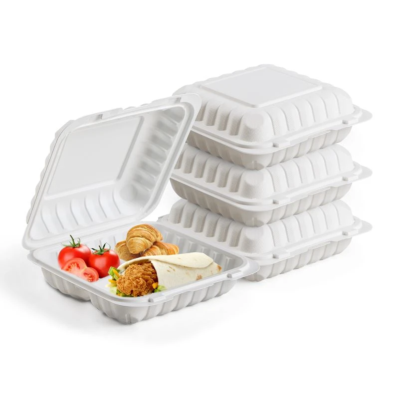 9x9 Pulzier Test tal-Grad tal-Ikel Microwavable Fast Food Takeaway Clamshell ...