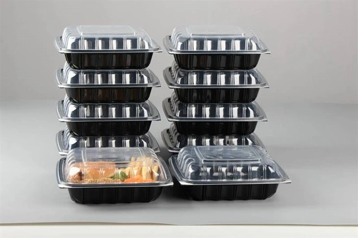 3 Kompartiment Kontenituri tal-Ikel Microwaveable