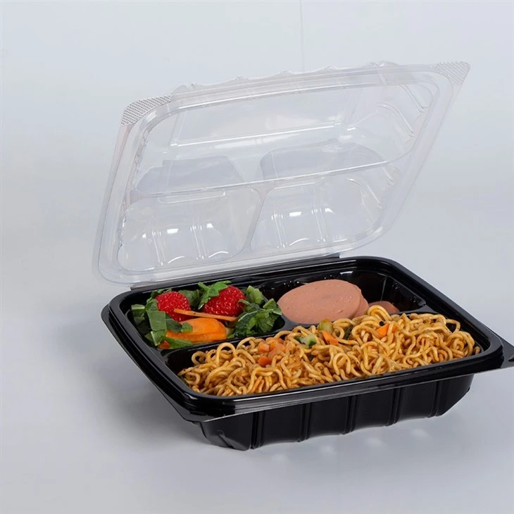 9x9'' Clamshell To Go Boxes Hinged Lid