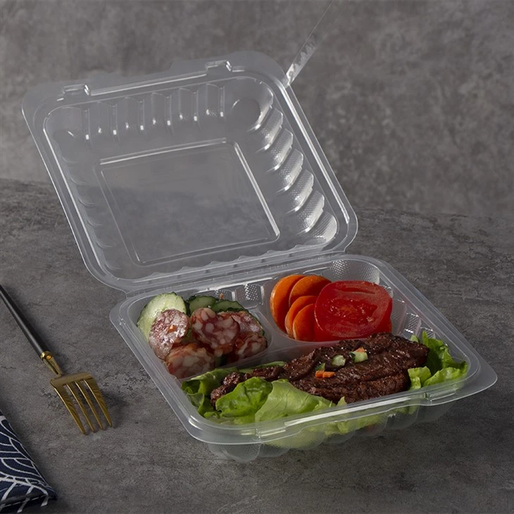 Kontenituri tal-Ikla tal-Kaxxa Bento tal-plastik ċara li jintremew