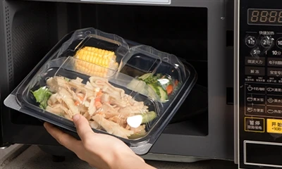 9x6inch Kontenitur Iswed Ħażna Bins Plastic Stackable To Go Kaxxa Oħroġ Ippak...
