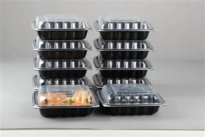3 Kompartiment Kontenituri tal-Ikel Microwaveable