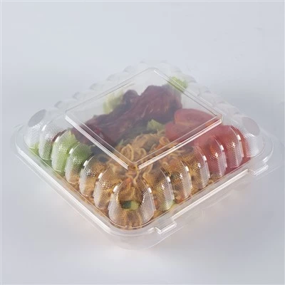 Kaxxa Bento Trasparenti tal-plastik Disposable Takeaway