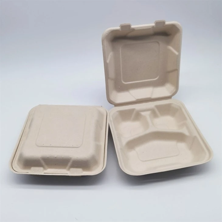 Kontenitur tal-Ikel Bagasse tal-kannamieli 9''x9''