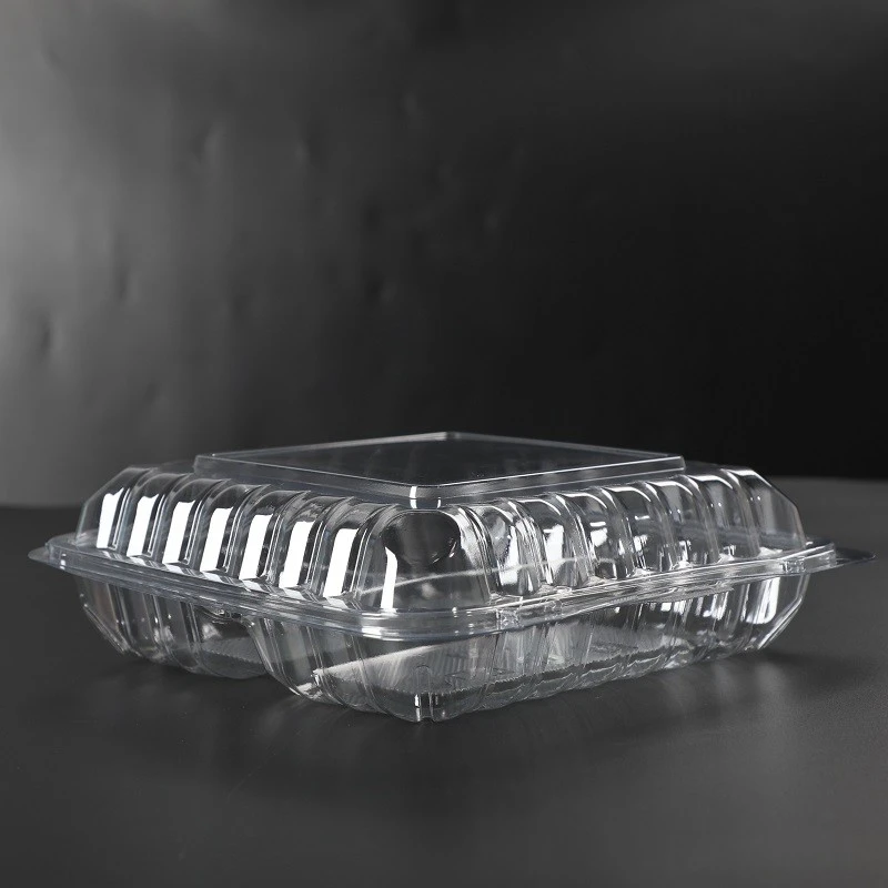 PET Plastic Hinged Container