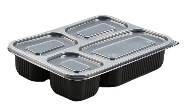 Kontenitur tal-plastik 4 Kompartiment Take Away