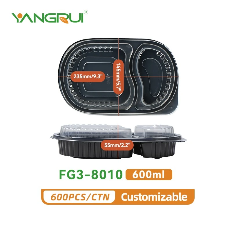 oval to go food containers