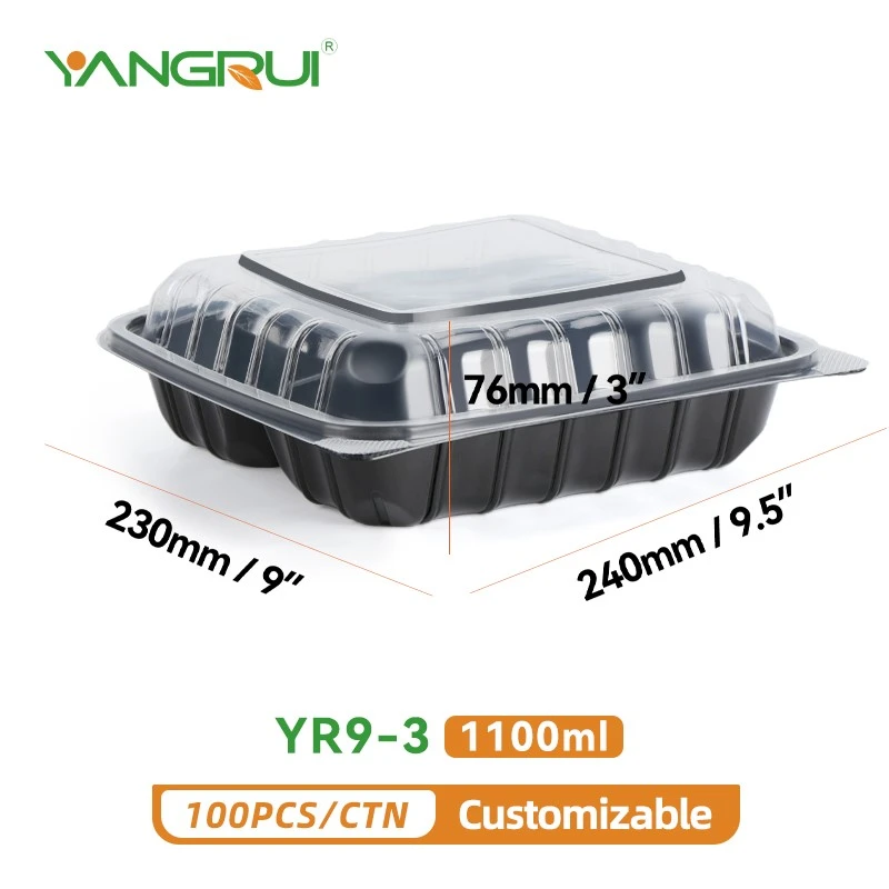 2 compartment plastic food containers